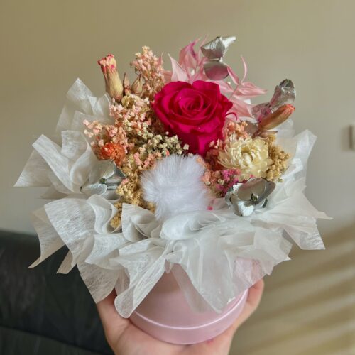 Roza cvjetna kutija s dvije ruže